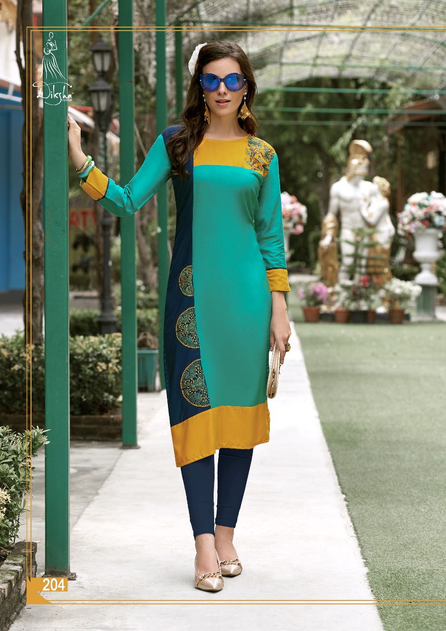 Diksha Fashion Maahi Vol 2 Catalog Wholesale Designer Rayon Kurtis Supplier Surat