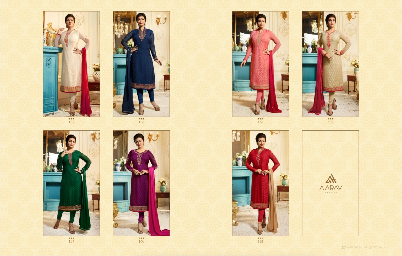 Miracle Brasso Aarav Trendz Designer Premium Georgette Suits Supplier Surat