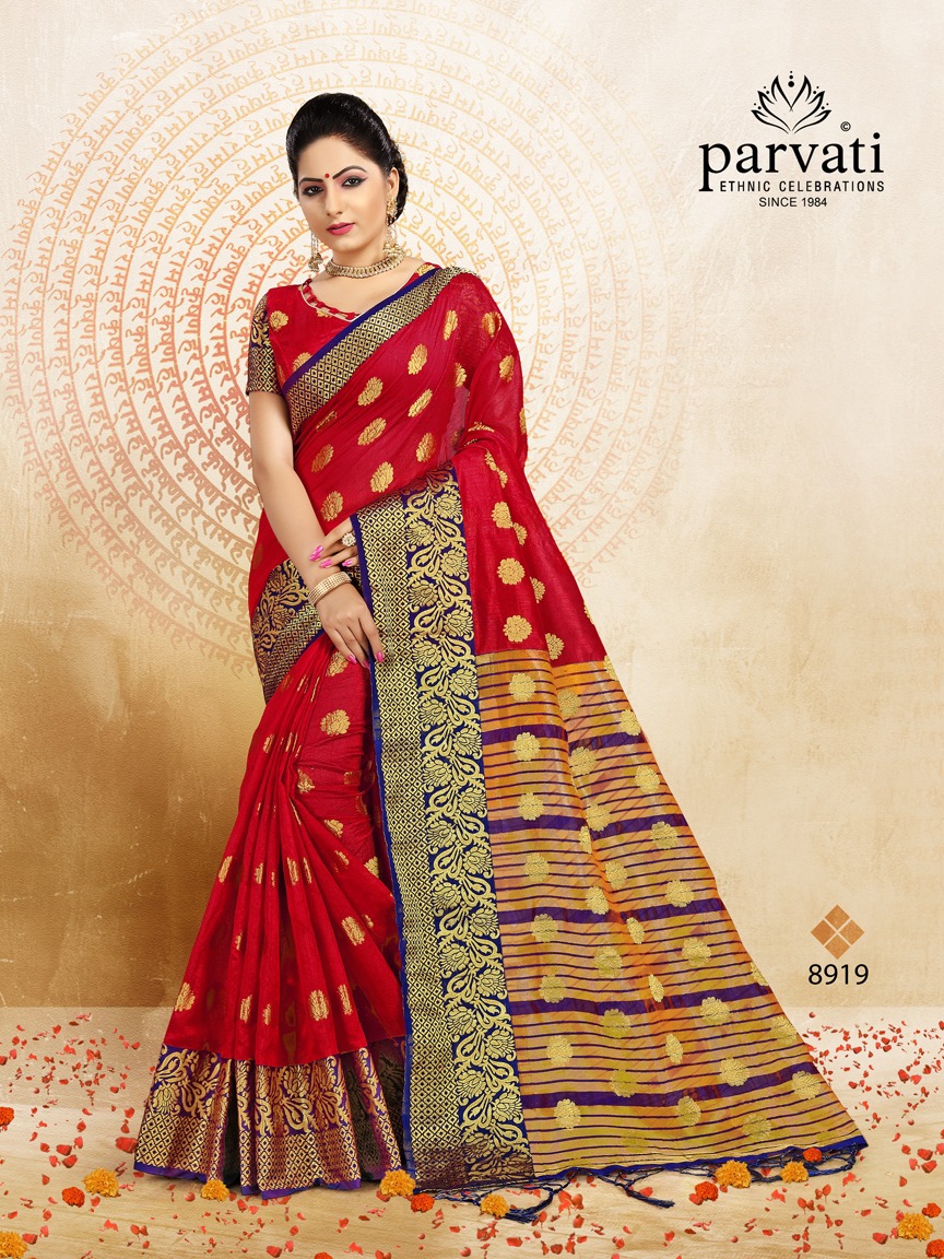Parvati Fabrics Silk Fusion Vol 8 Wholesale Designer Ethnic Silks Sarees Collection Wholesale Supplier Surat