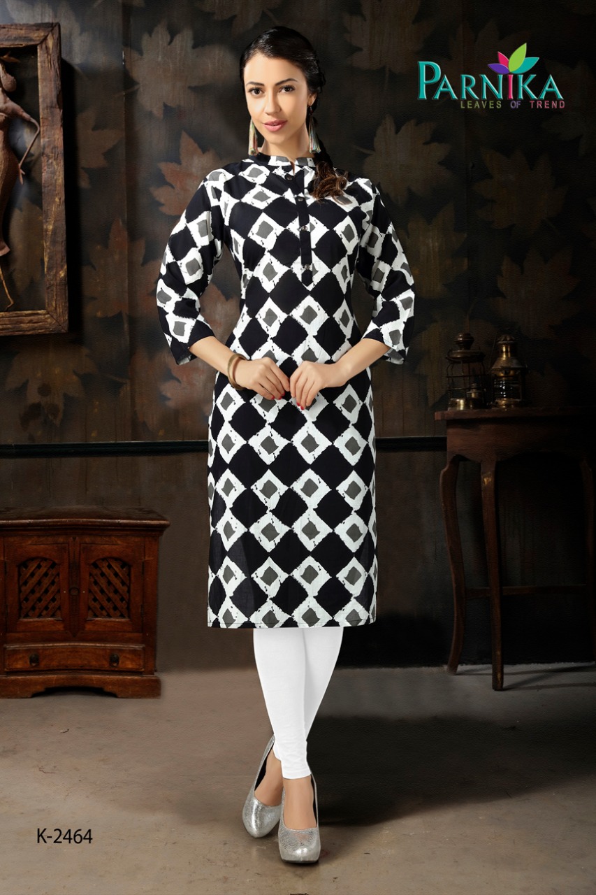 Parvati Fabrics Roshni Catalog Wholesale Cotton Daily Wear Kurtis Supplier From Pratham Exports