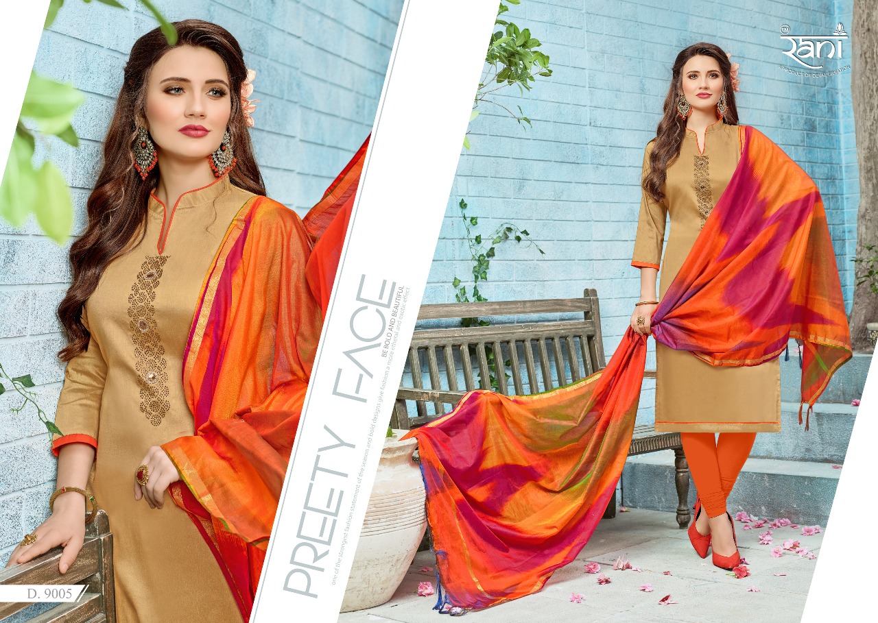 Rani Fashion Selfie Catalog Soft Silk Daily Wear Punjabi Suits Wholesale Rate Supplier Surat