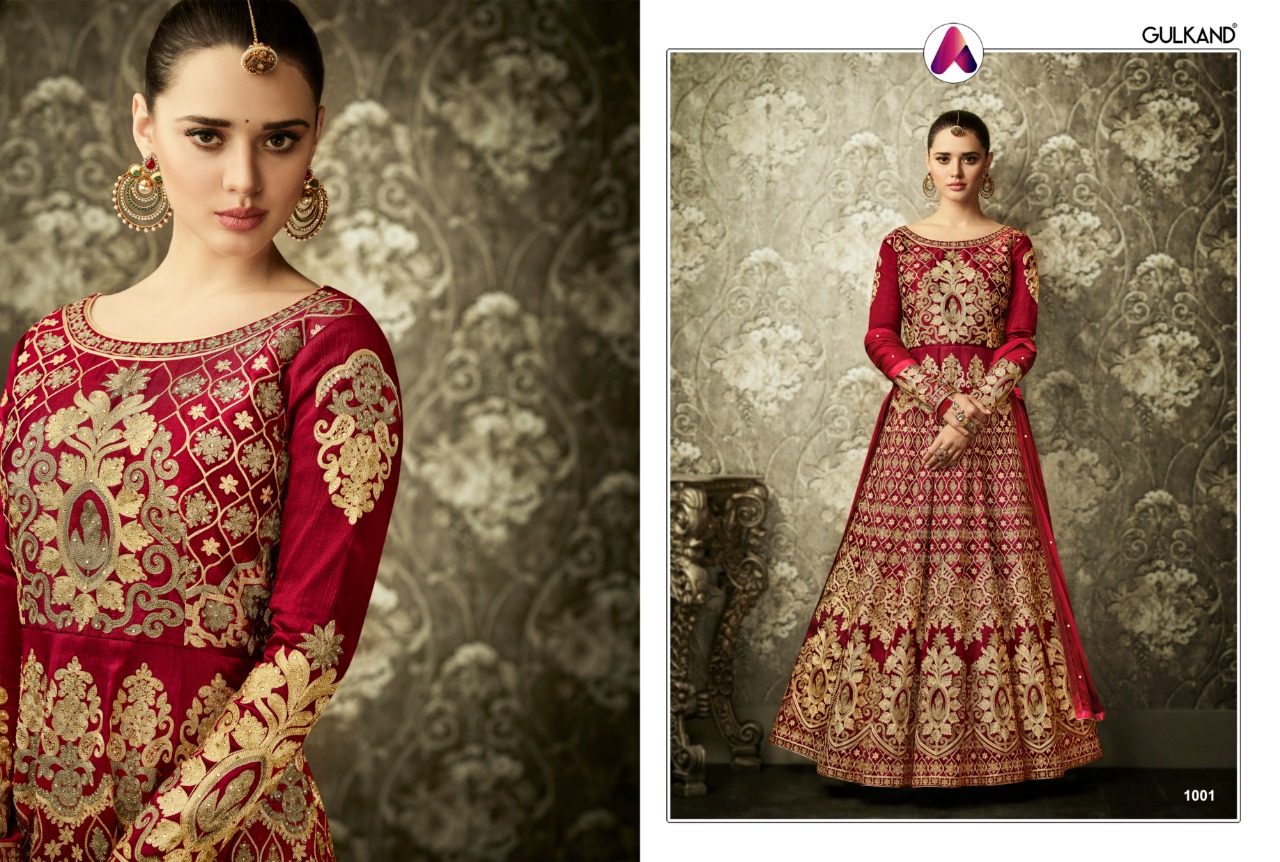 Aashirwad Swara 1001 -1004 Series Fancy Party Wear Anarkali Suits Wholesale Supplier Surat