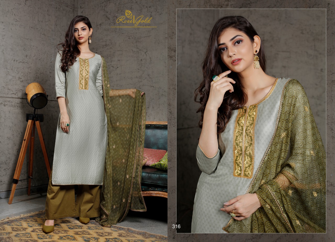 Rvee Gold Presents Festive Crush Jam Satin Fancy Punjabi Dress Material Supplier Surat