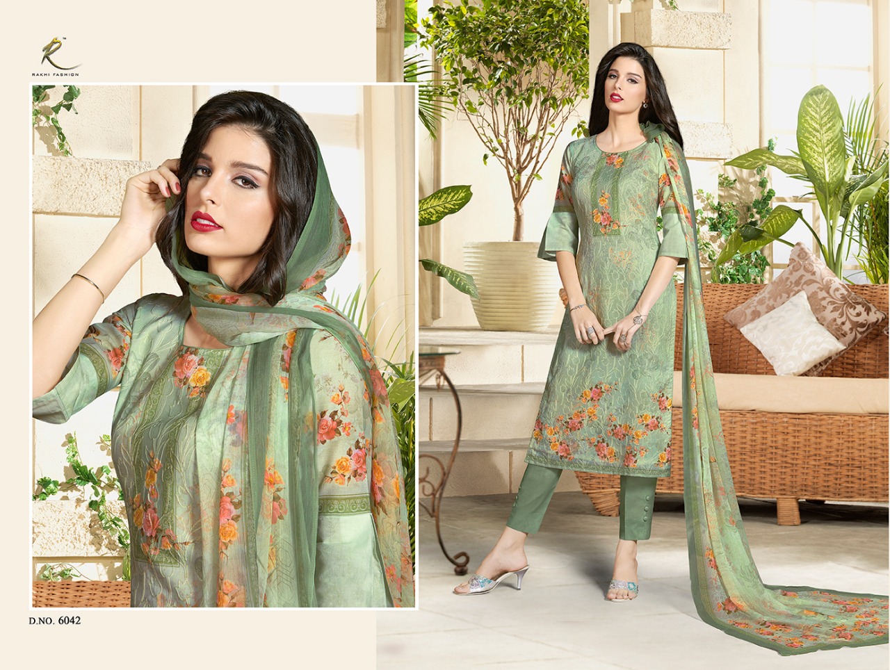 Rakhi Fashion Launch La Desire Catalog Cptton Satin Punjabi Dress Material Wholesale Supplier