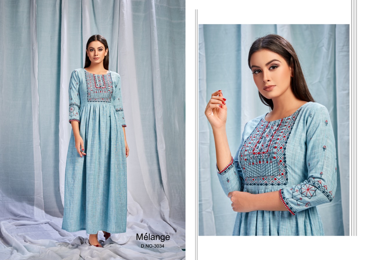 Mrigya Launch Melange Handloom Cotton Embroidered Wholesale Kurtis