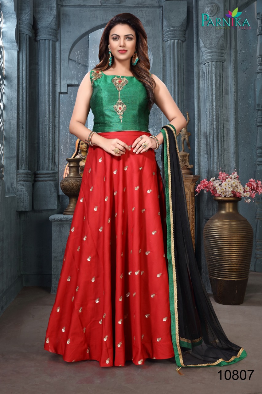 Parvati Fabrics Launch Parnika Crop Top Designer Collection Wholesale Rates