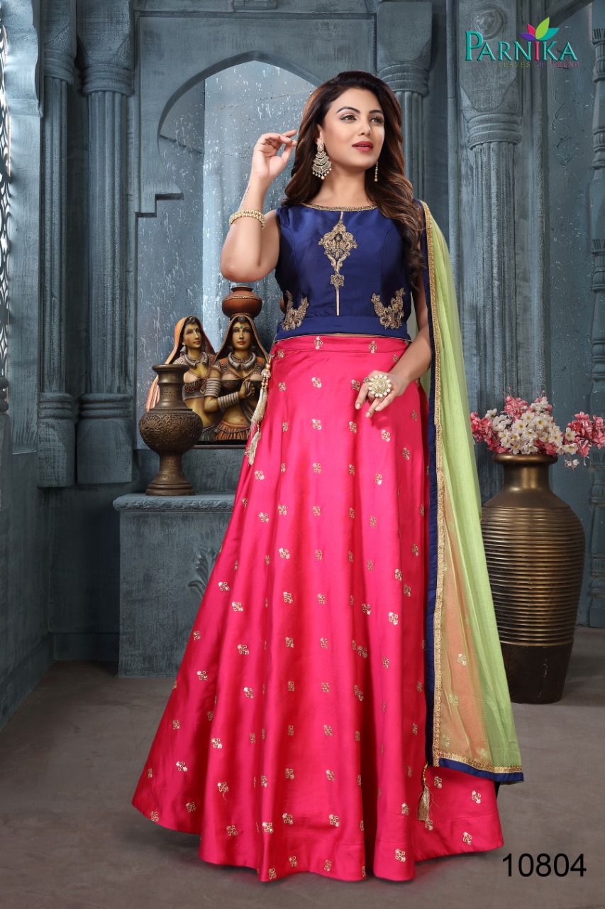 Parvati Fabrics Launch Parnika Crop Top Designer Collection Wholesale Rates