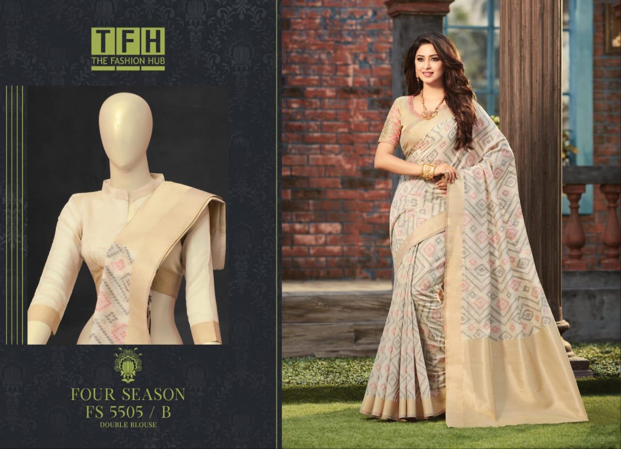 Tfh Launching Four Seasons Issue 5 Cotton Silk Designer Sarees Wholesale