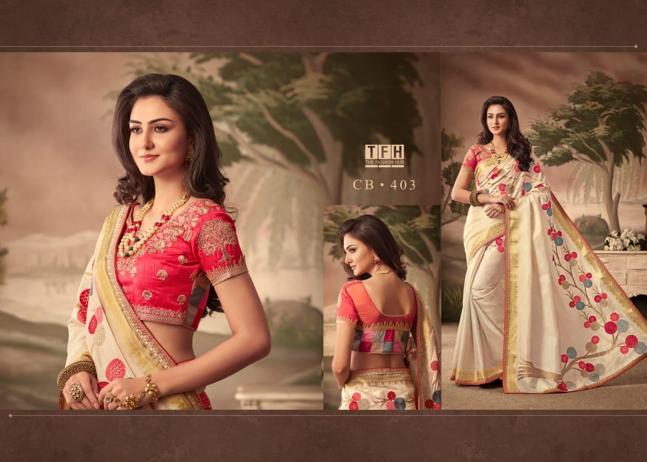 Tfh Presents Celebrity Issue 4 Wholesale Silks Party Wear Embroidered Sarees Collection