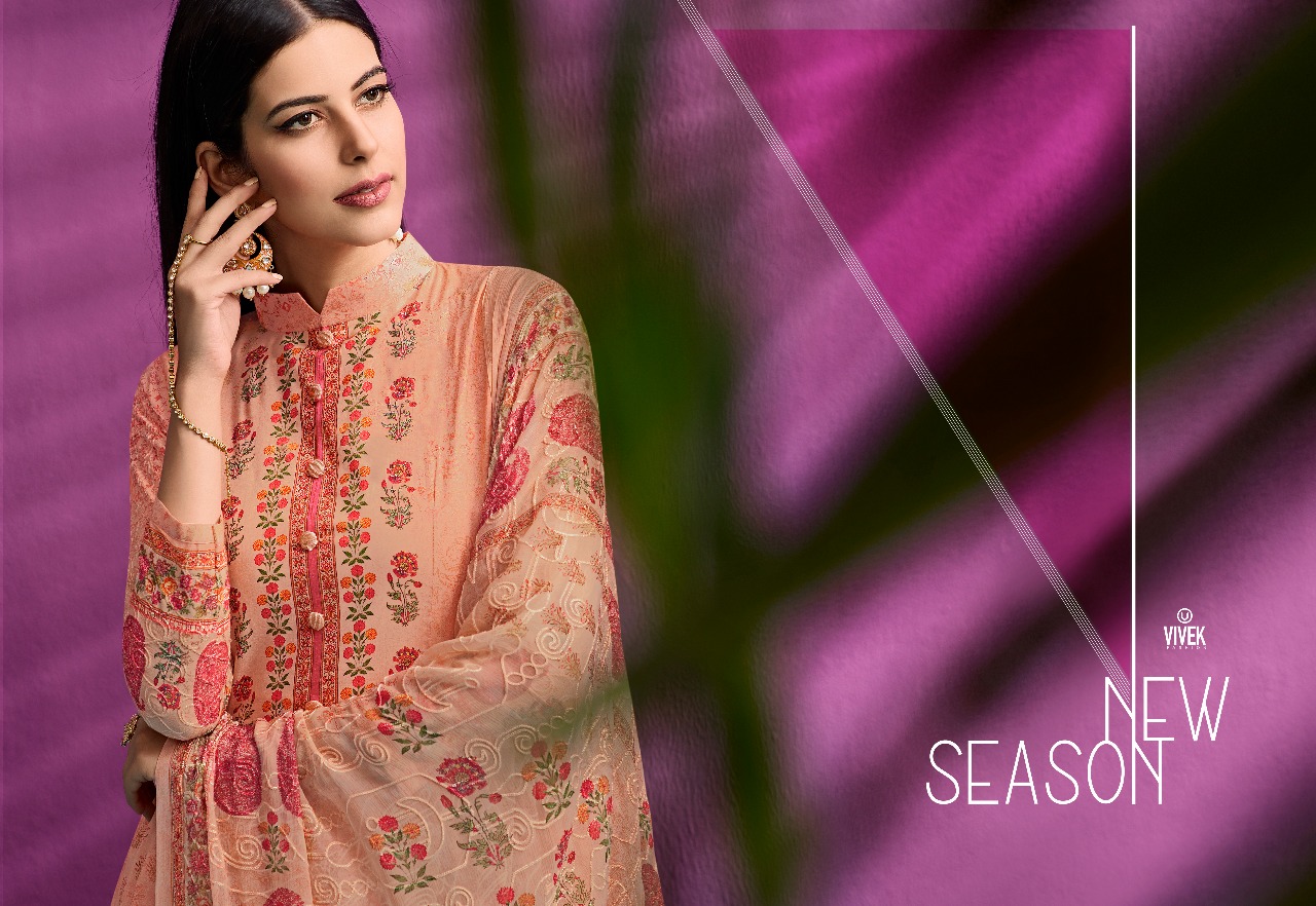 Vivek Suits Launch Sameera 4 Lawn Cotton Digital Prints With Work Suits Collection Wholesale Rate