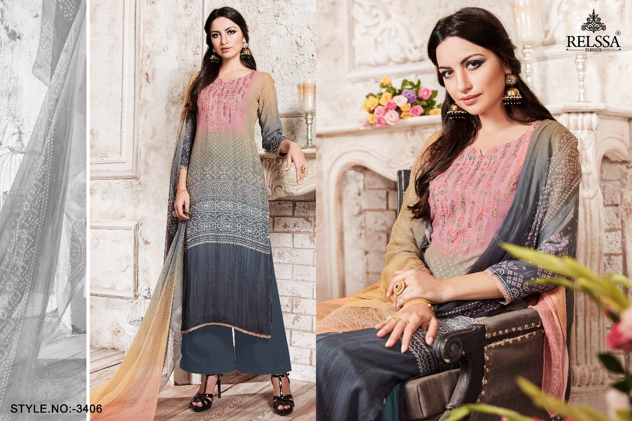 Sajjan Fabrics Launch Ekaani Catalog Pure Muslin Silk Fabrics Suits Collection