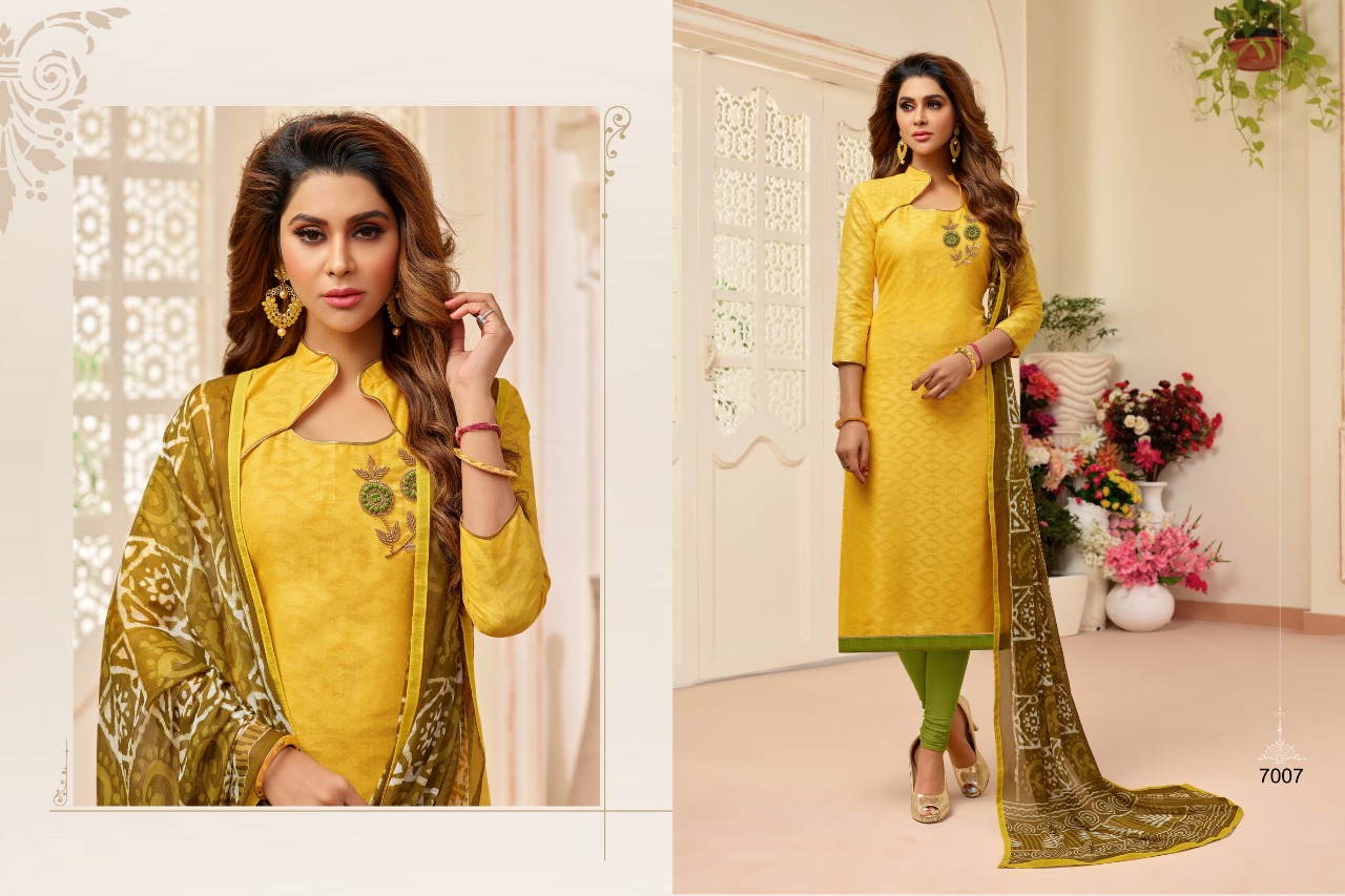 Shagun Lifestyle Launch Oscar Vol 7 Cotton Jequard Unstitched Punjabi Dress Material Wholesale Rate