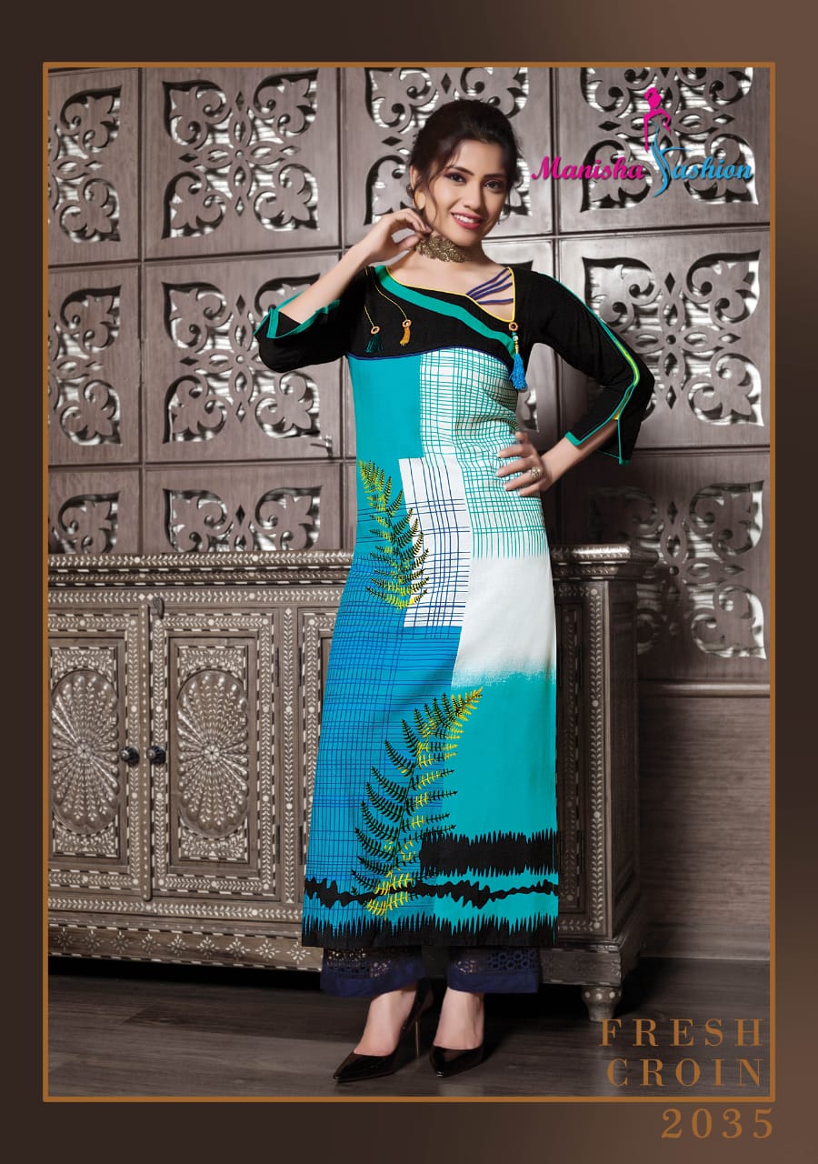 Manisha Fashion Melody Vol 2 Rayon Desinger Kurtis Wholesale Rate