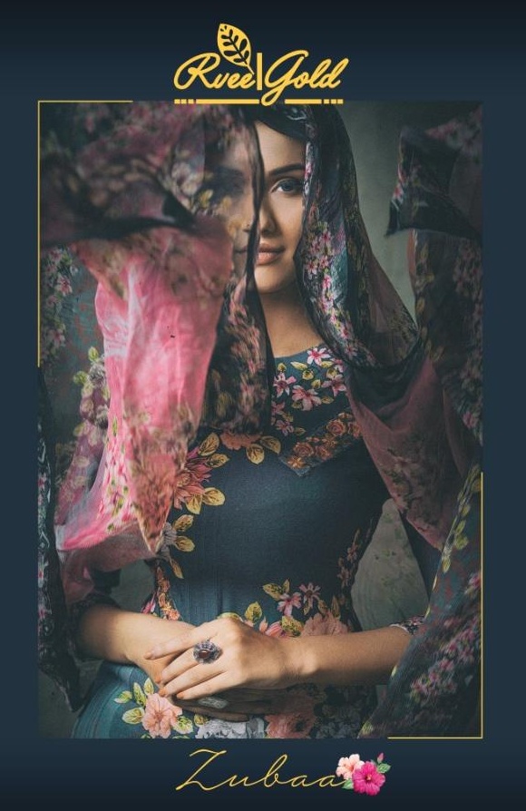 Rvee Gold Launch Zubaa Catalog Pure Pashmina Digital Prints With Embroidery Punjabi Suits Collection