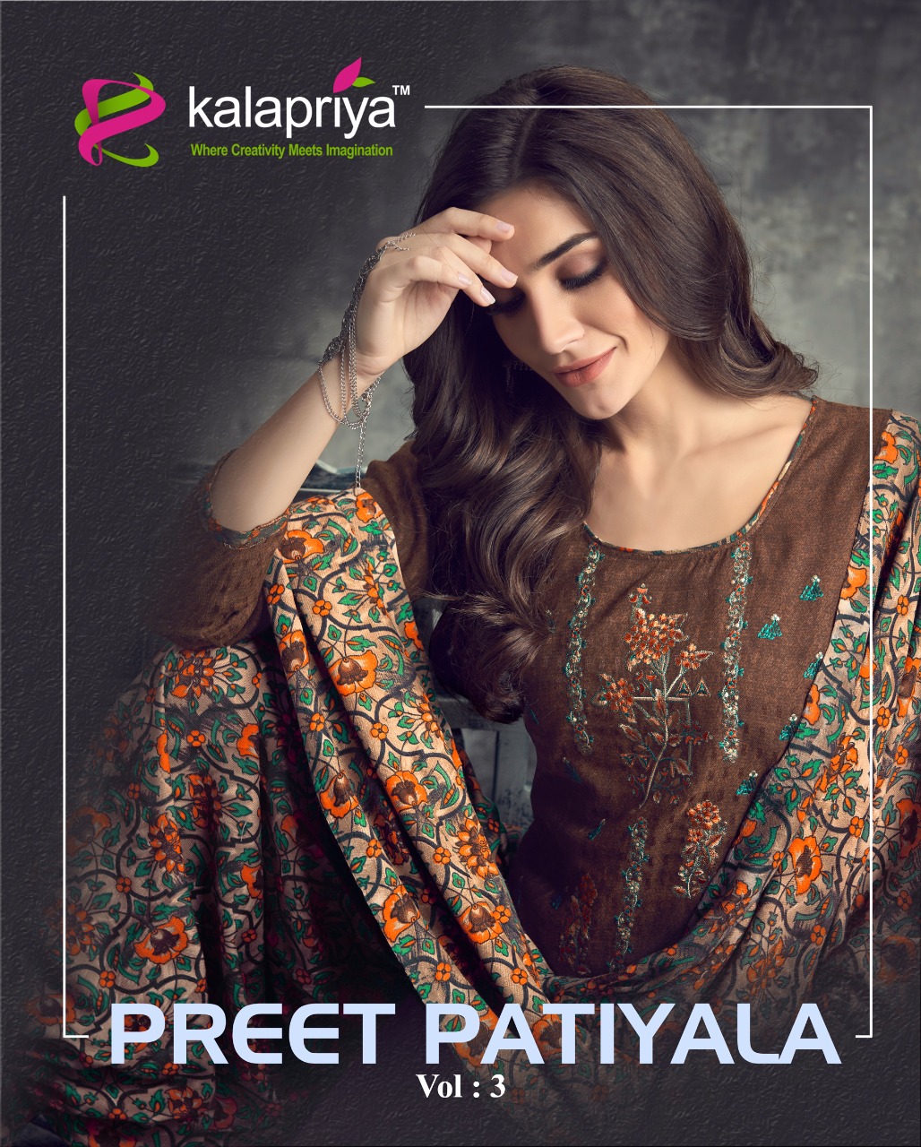 Kalapriya Presents Preet Patiyala Vol 3 Wholesale Pashmina Patiyala Suits Collection In Wholesale Rate