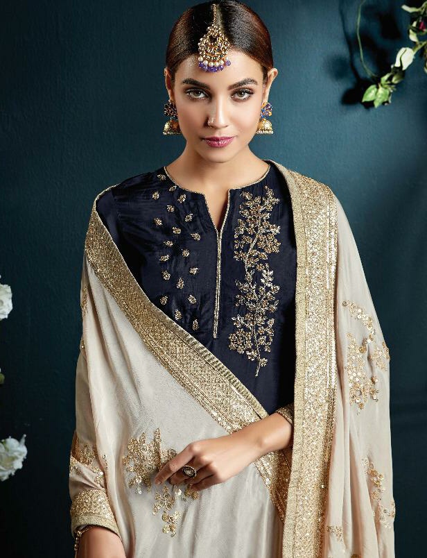 Kalapriya Launch Wedding Diva Catalog Upada Silk Heavy Embroidery Suits Dealer Surat