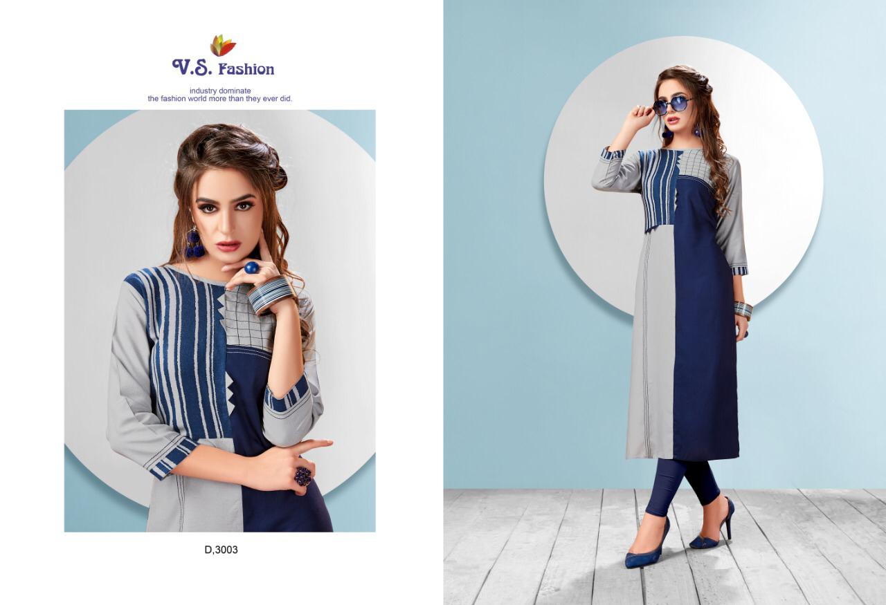 V S Fashion Presents Sally Vol 1 Rayon Designer Kurtis Wholesale Rate Surat