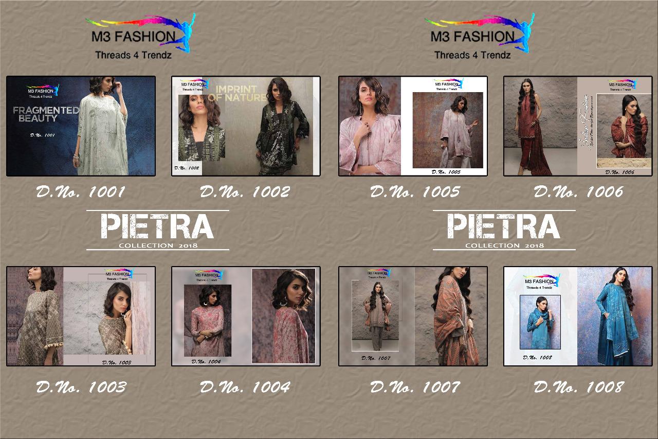 M3 Fashion Presents Pietra Collection 2018 Wholesale Rate Surat