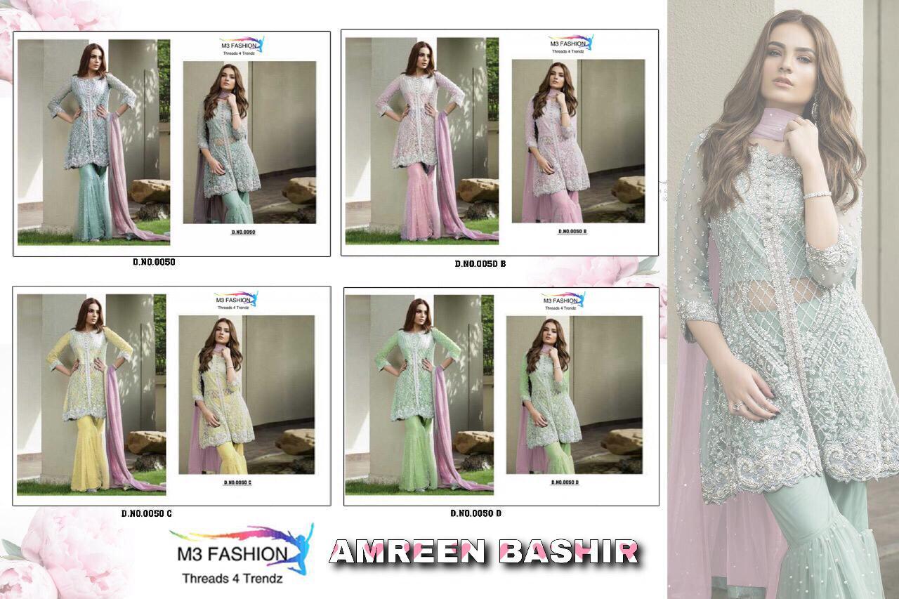 M3 Fashion Launch Amreen Bashir Catalog Exclusive Pakistani Suits Wholesale Supplier