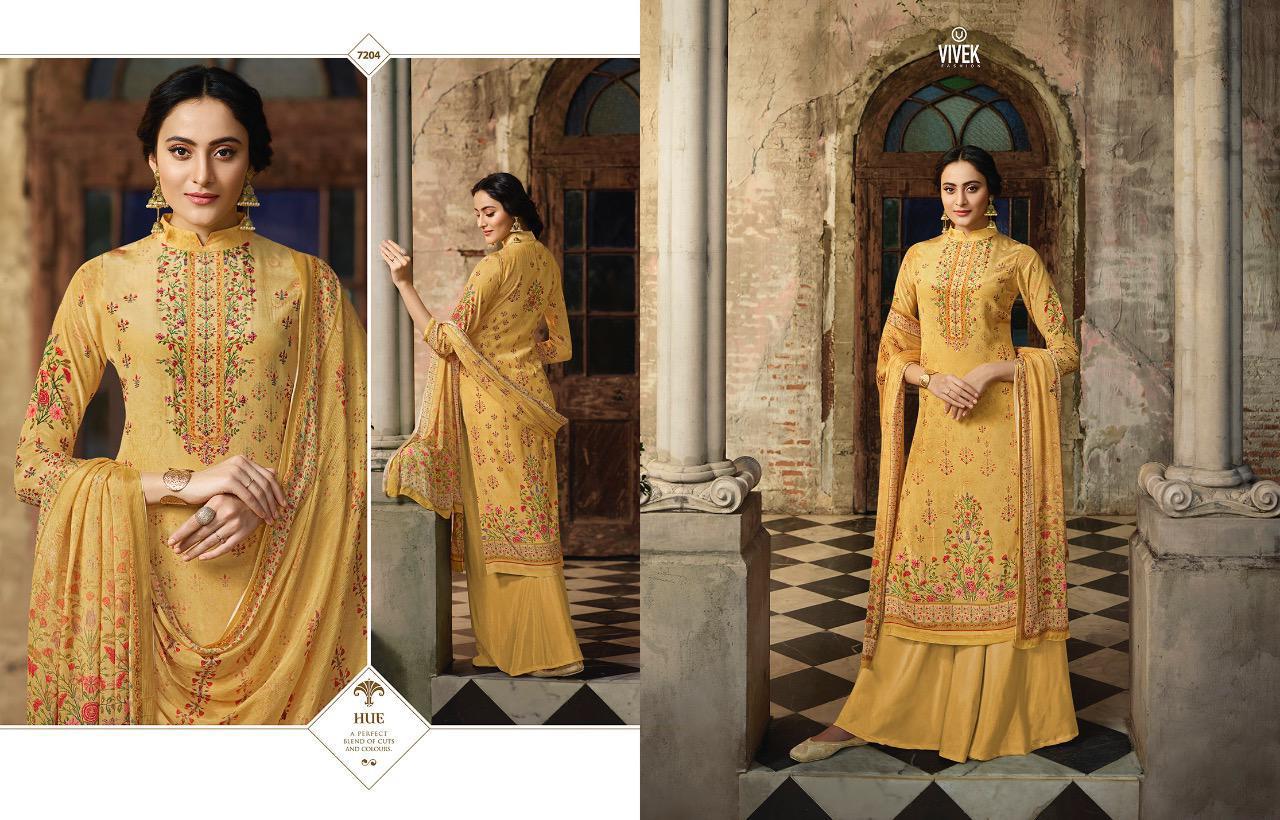Vivek Fashion Presents Glamour Queen Vol 2 Wholesale Natural Crape Embroidered Suits