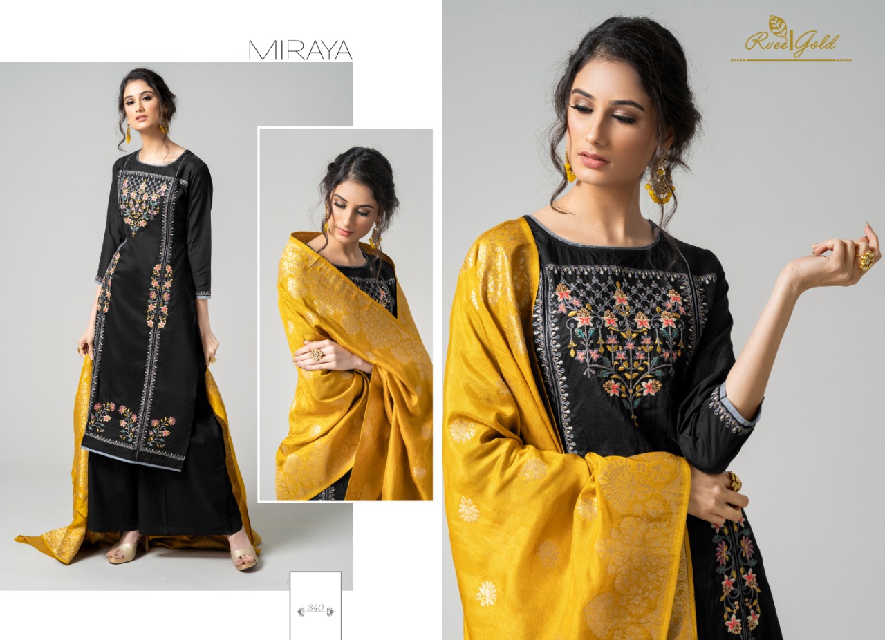 Rvee Gold Miraya Catalog Wholesale Party Wear Suits Collection