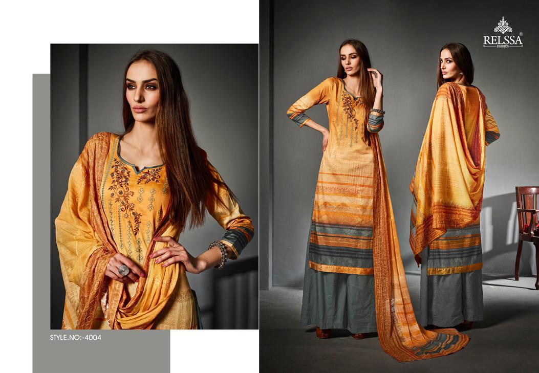 Relssa Suhani Fancy Cotton Satin Casual Wear Suits Wholesale Price