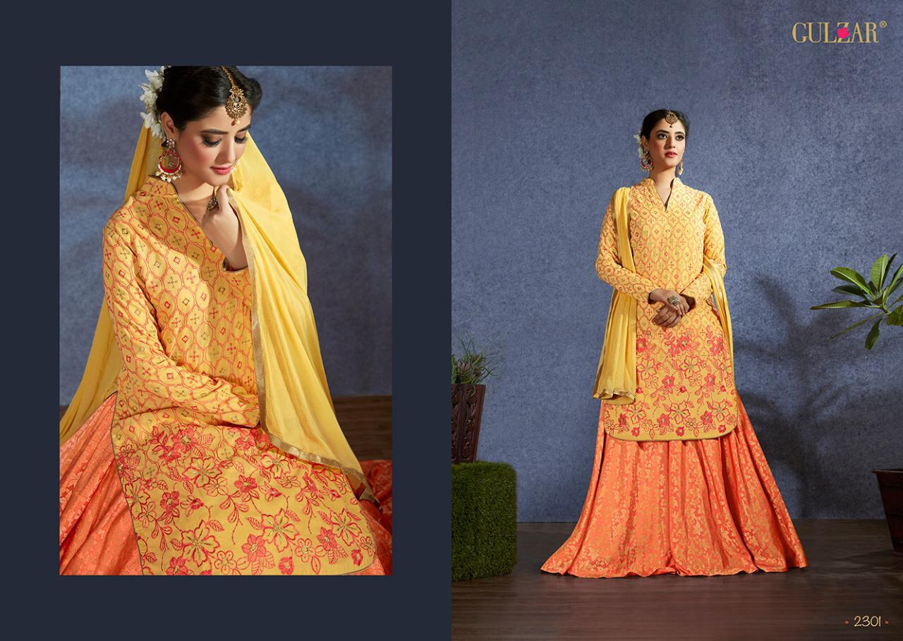 Gulzar Launch 2301-2306 Series Celebration Wear Lehenga Collection Wholesale Price Seller From India