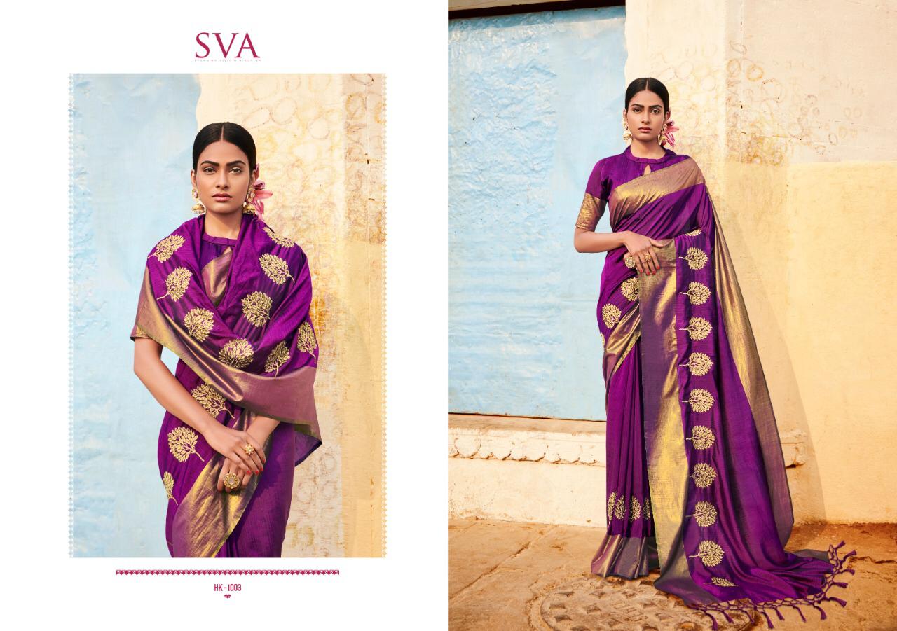 Sva Presents Harmony Designer Silk Fabrics Sarees Collection