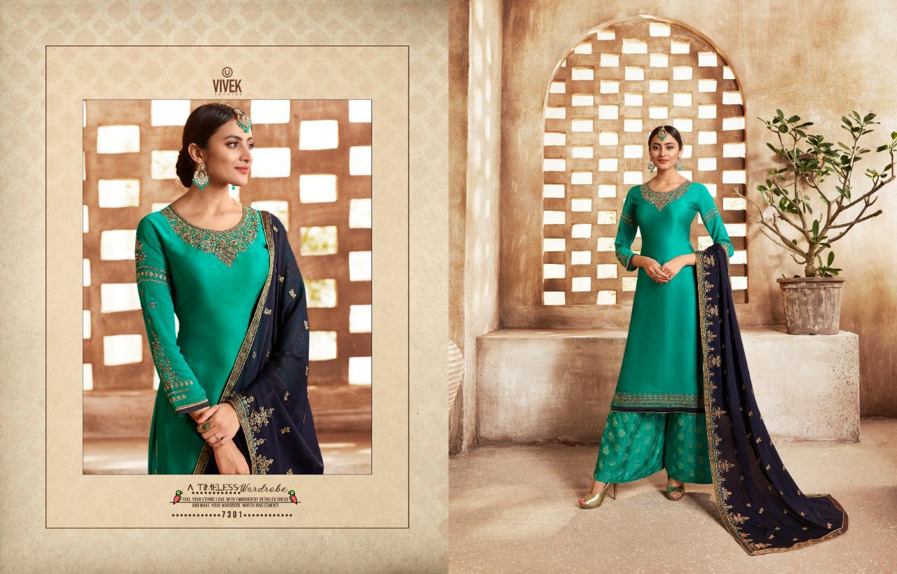Vivek Presents Ameen Vol 3 Wholesale Georgette Embroidery With Fancy Bottom Collection Wholesale Rate