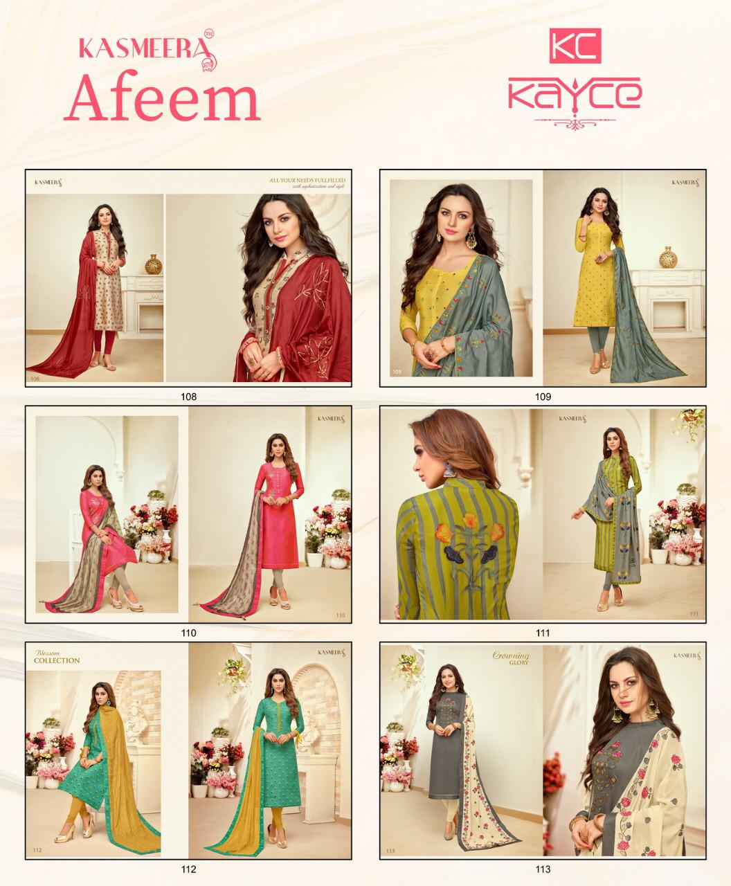 Kasmeera Afeem Fancy Muslin Embroidery Work Punjabi Suits Collection Wholesale Dealer Suraylt