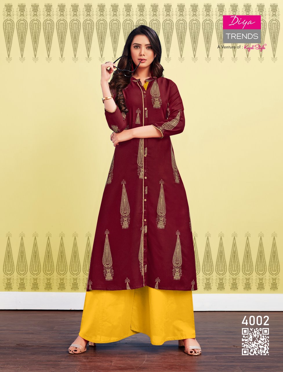 Kajal Style Ethnicity Vol 4 Loan Rayon Kurtis Designer Casual Wear Kurtis Collection Wholesale Rate