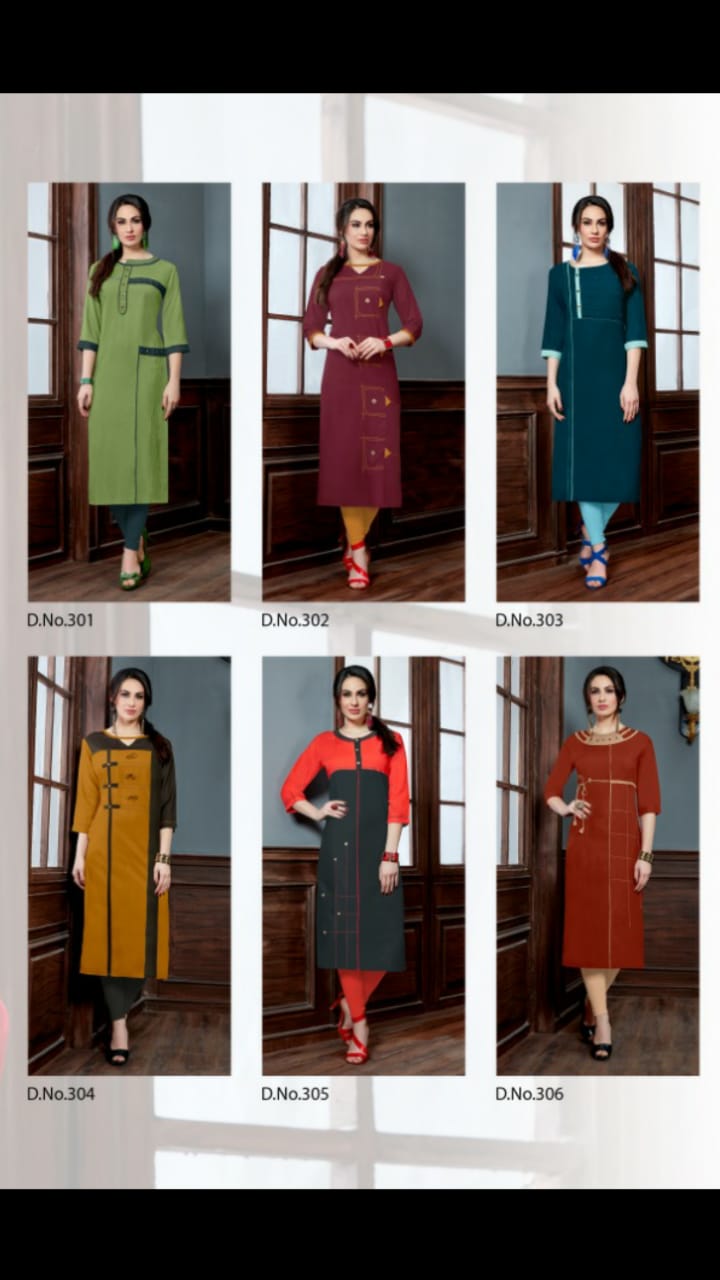 Vs Fashion Sakshi Vol 1 Rayon Designer Kurtis Collection