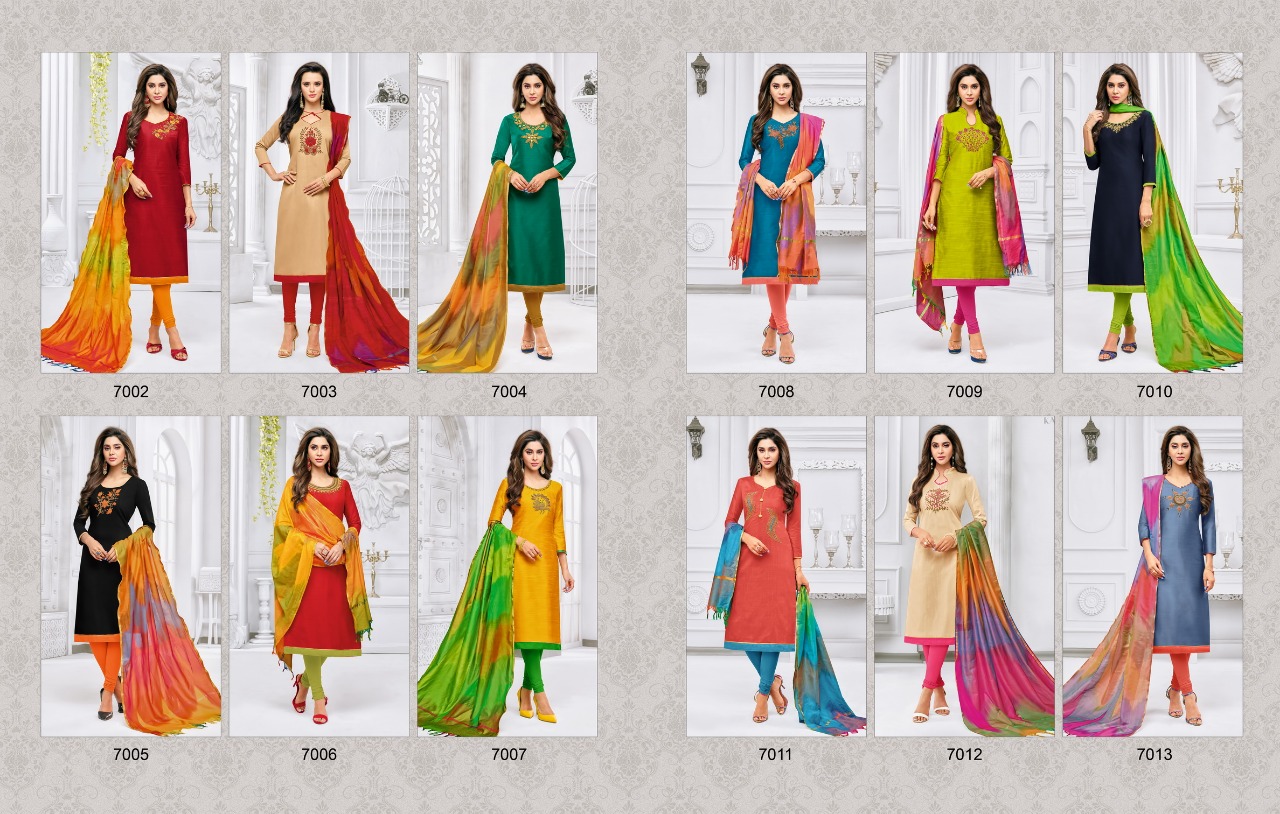 Kasmeera Rasleela Vol 5 Cotton Fancy Khatli Work Traditional Punjabi Dress Material Wholesale Rate