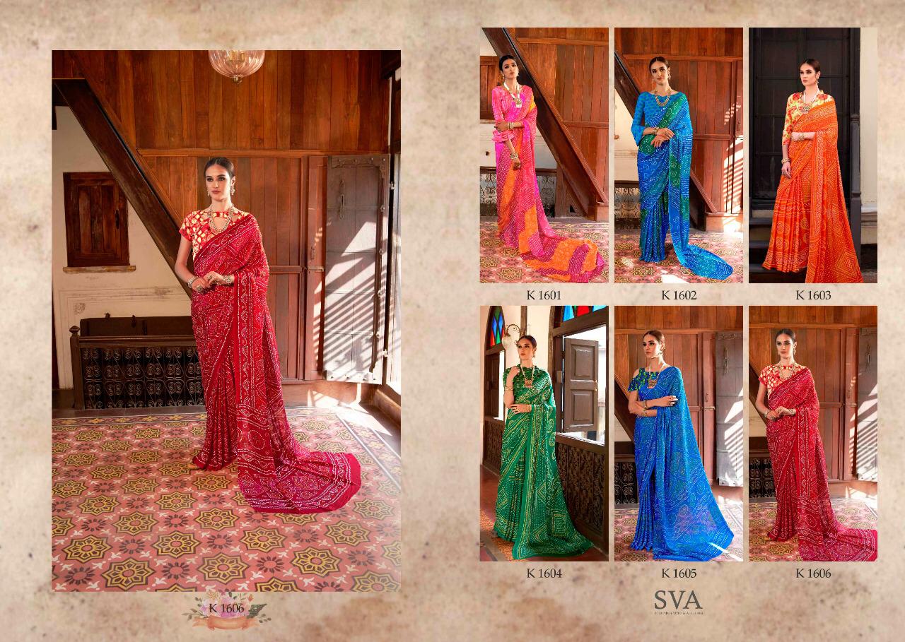 Sva Presents Heritage Catalog Wholesale Pure Chiffin Printed Designer Sarees Wholesale Surat