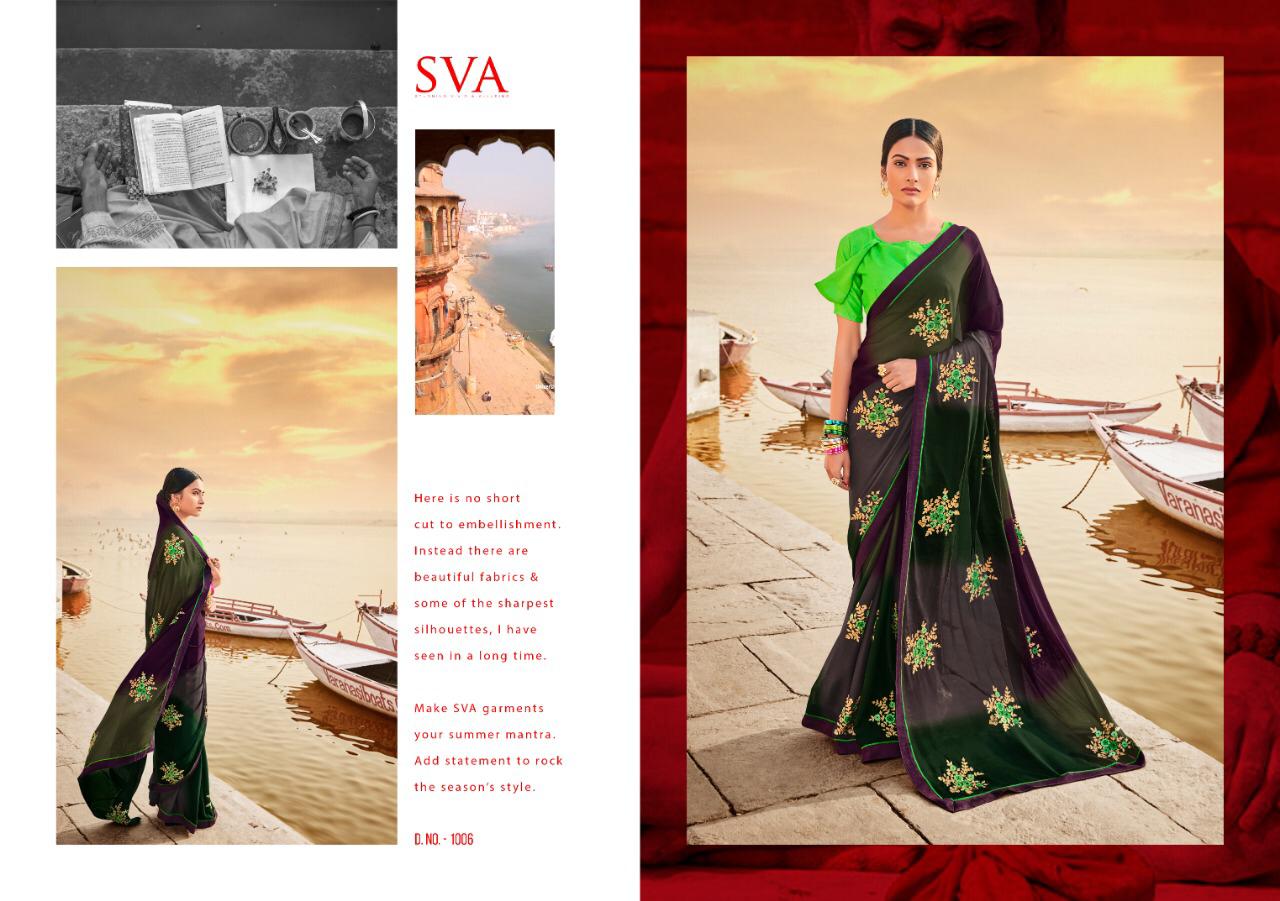 Sva By Vaunce Vol 1 Rangoli Fabric Saree Wholesale Dealer At Surat