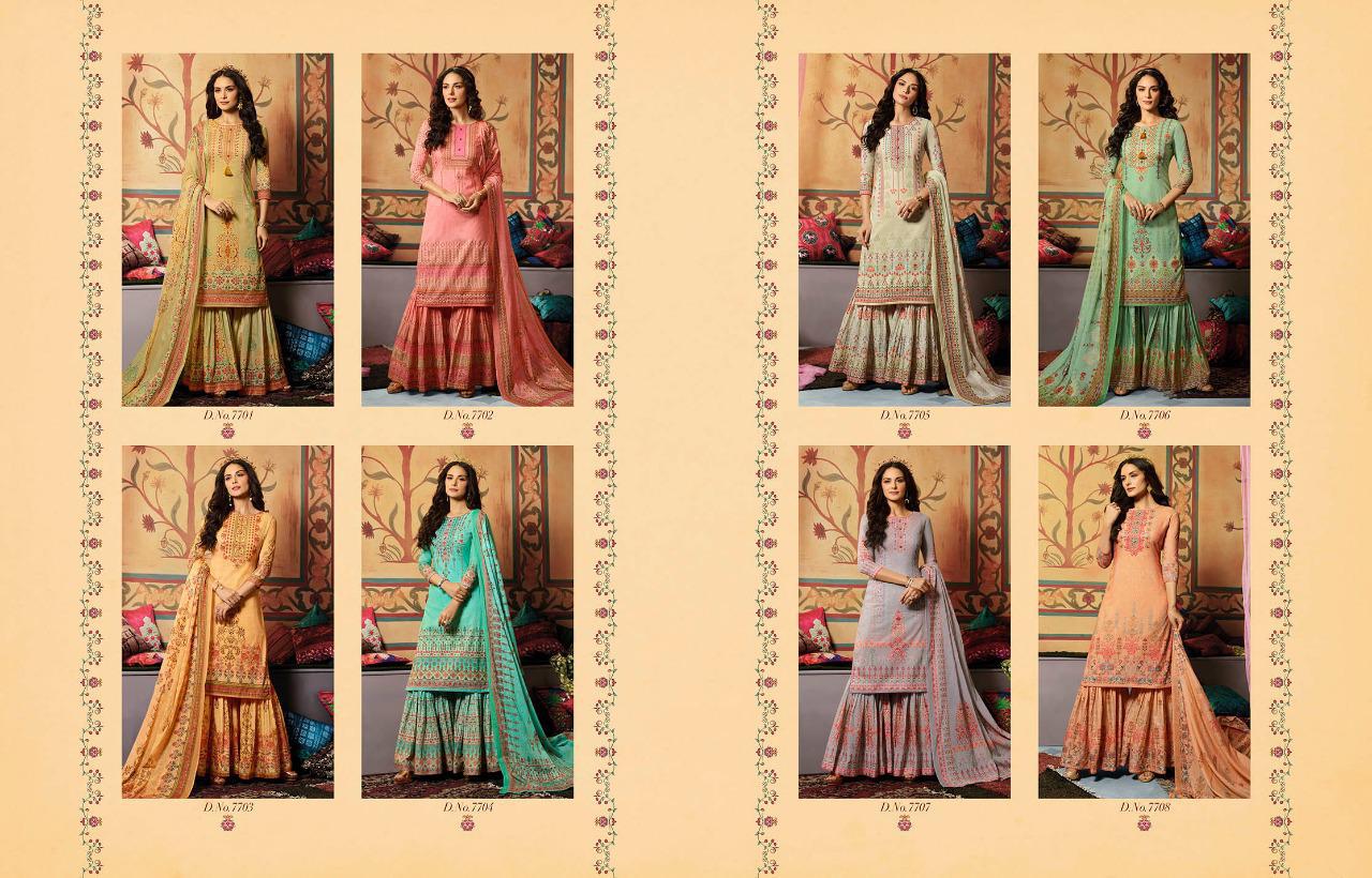 Vivek Aasma Catalog Cotton Digital Prints Fancy Sharara Dress Wholesale Rate