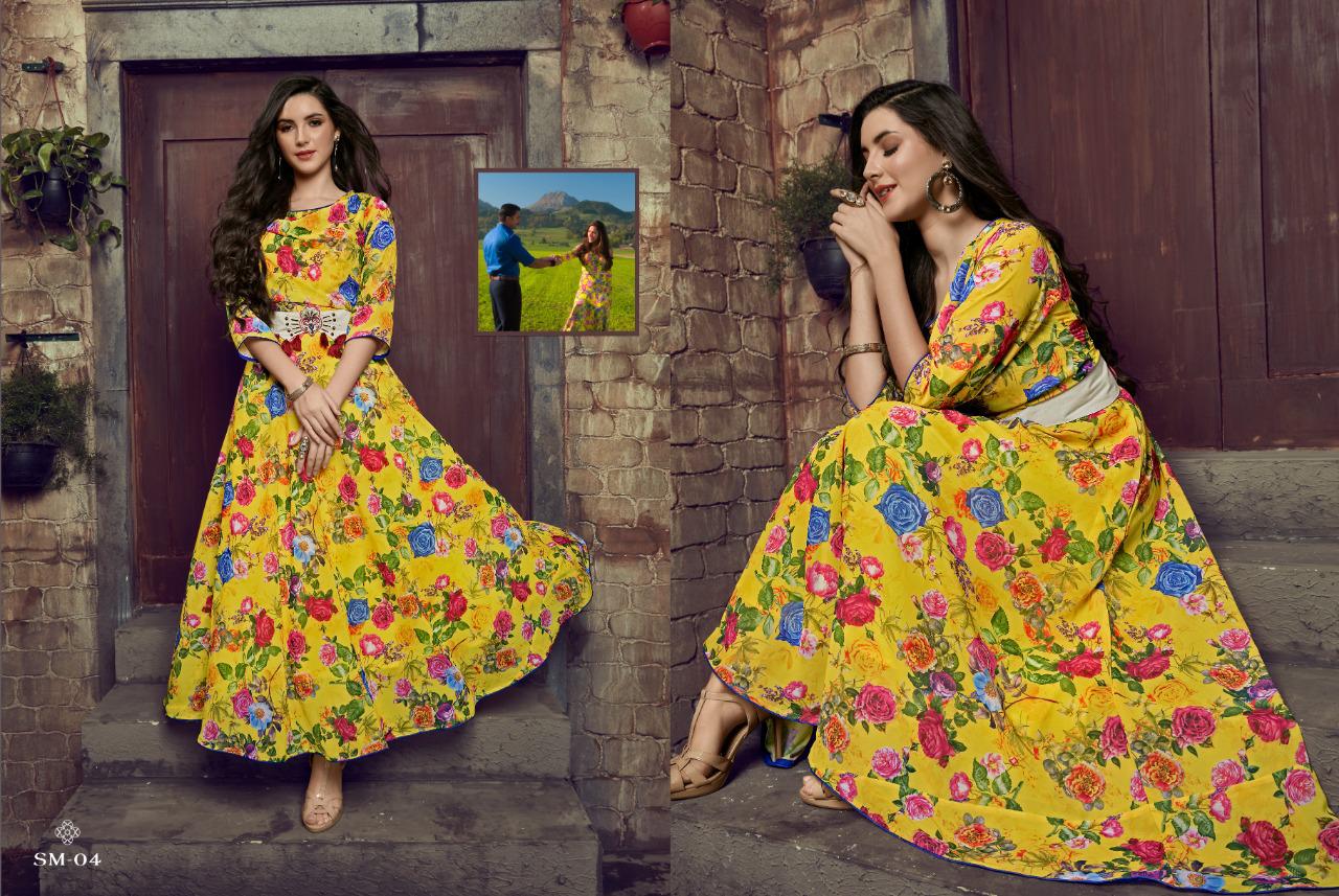 Stf Simmba Georgette Fancy Printed Designer Kurtis Collection Wholesale Price