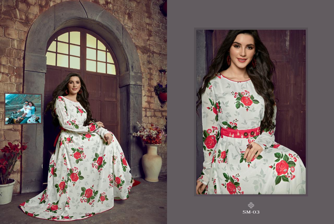 Stf Simmba Georgette Fancy Printed Designer Kurtis Collection Wholesale Price