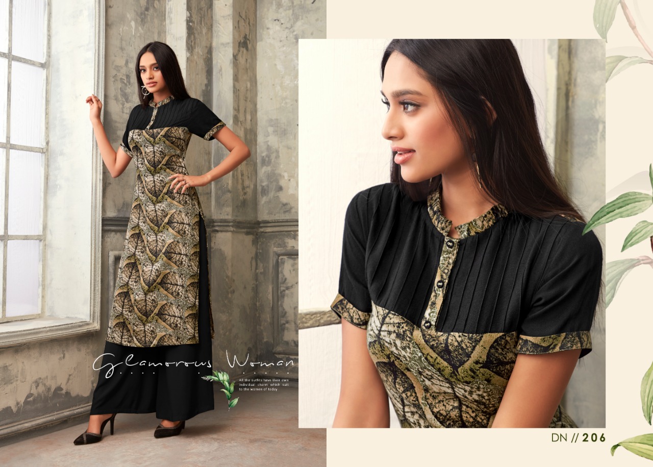 Topdot Dusk Vol 6 Pure Rayon Fancy Tunics Collection Wholesale Rate Seller