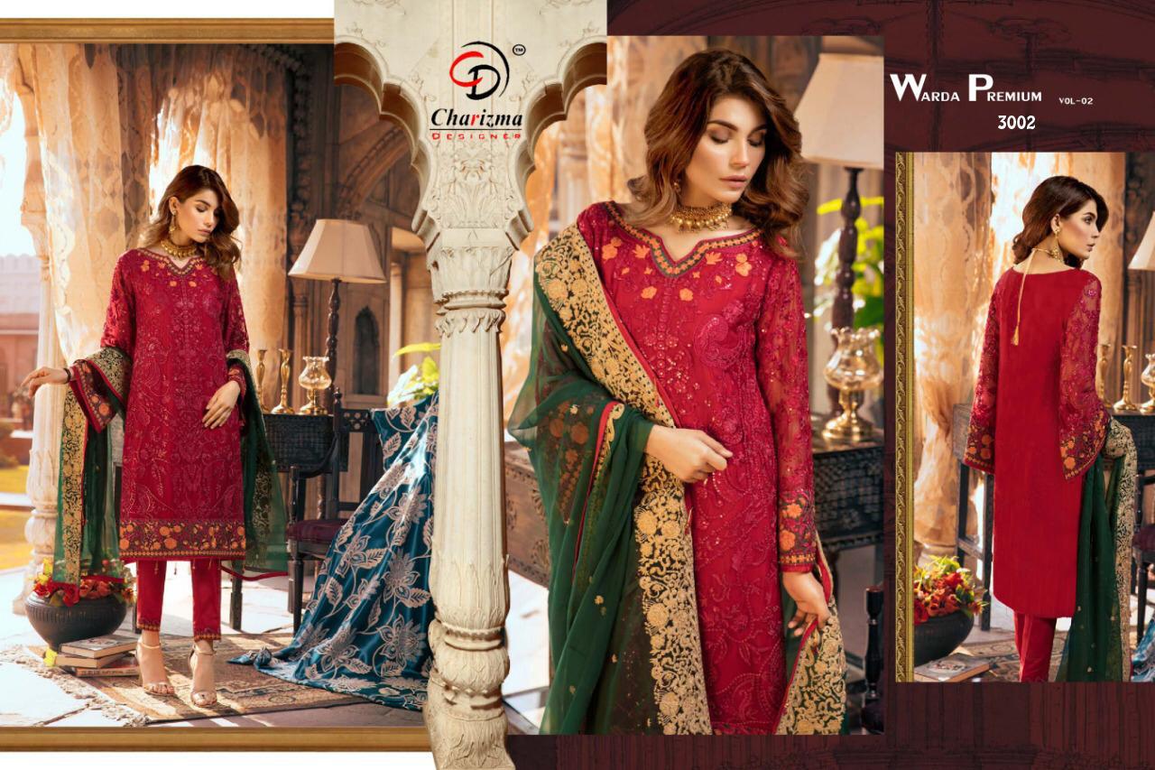 Charizma Designer Warda Premium Vol 2 Wholesale Pakistani Suits Supplier