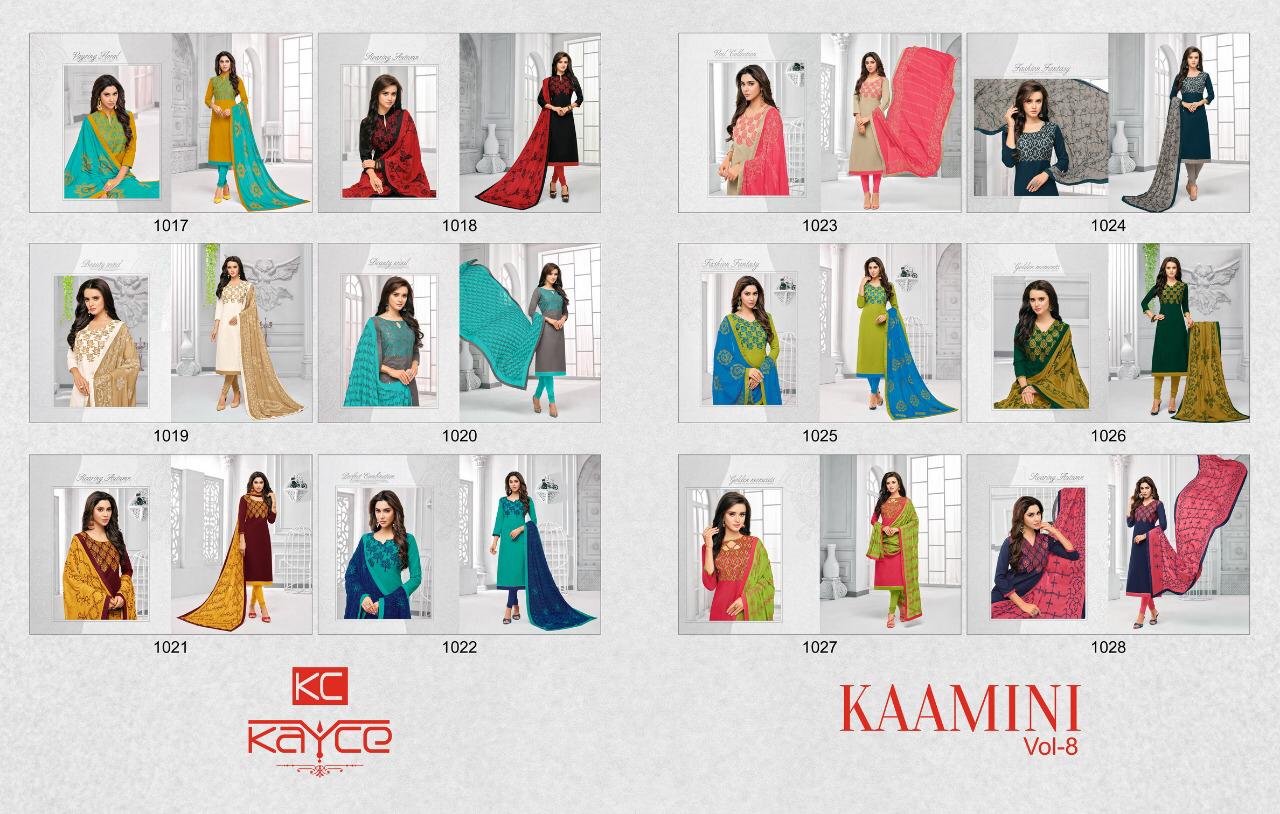 Kaycee Kaamni Vol 8 Cotton Embroidered Work Salwar Kameez Collection Best Price Supplier Surat