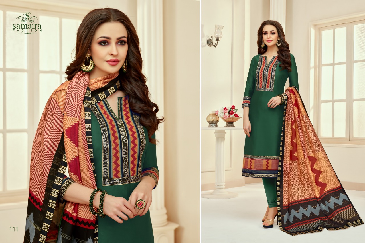 Samaira Dhamaal Catalog Wholesale Price Online Cotton Embroidered Suits