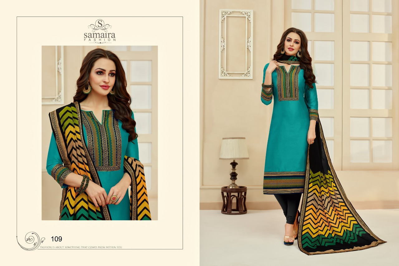 Samaira Dhamaal Catalog Wholesale Price Online Cotton Embroidered Suits