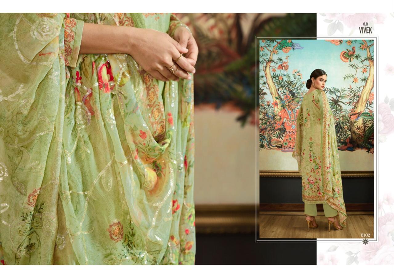 Vivek Parina Vol 2 Cotton Satin Prints With Work Dress Material Collection