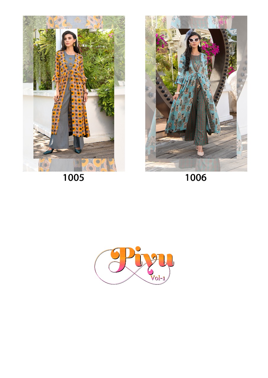 Sawan Creation Piyu Vol 1 Catalog Western Wear Fancy Kurtis Collection Online Surat