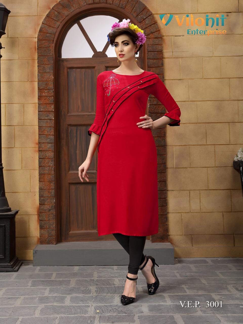 Vilohit Payal Vol 3 Heavy Reyon Straight Kurti Collection Daily Wear Wholsale Supplier Online Shopping Buy From Surat
