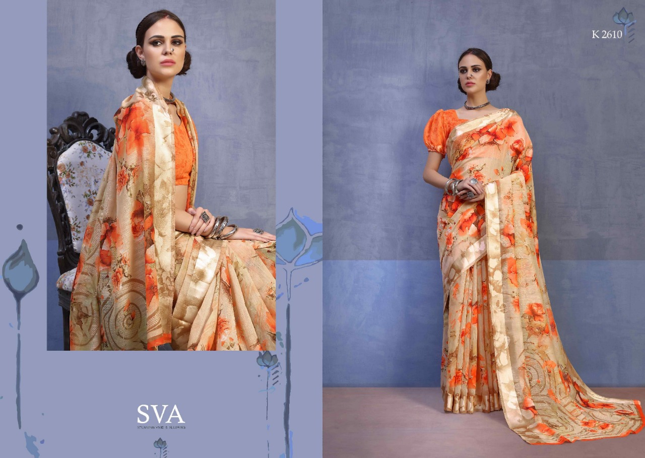 Sva Summer Collection Cotton Fabric Daily Wear Sarees Wholesale Rate From Surat