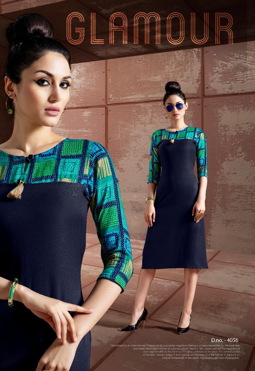 Krishriya Instyle Vol 4 Rayon Designer Wear Kurtis Collection Wholesale Rate