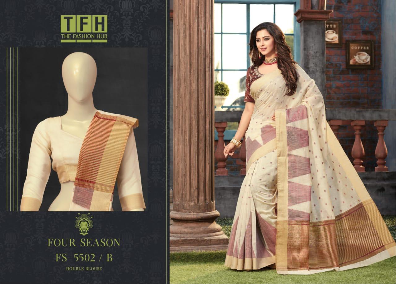 Tfh Four Seasons Issue 5 Fancy Sarees Collection Wholesale Surat