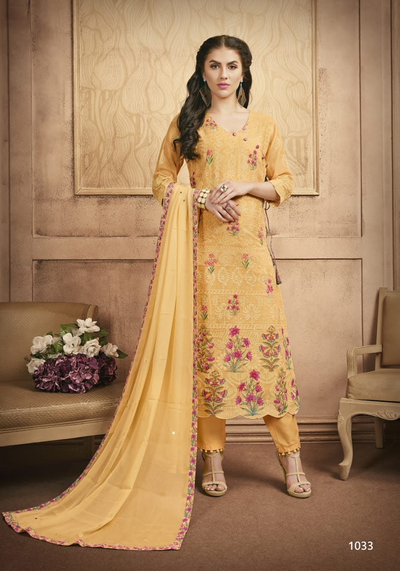 Fida Roohani Cotton Silk With Embroidery Salwar Kameez Collection Wholesale Dealer Online Shopping In Surat